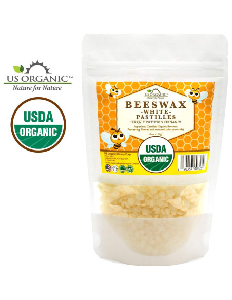 Cera de Abeja Orgánica 100% Pura US Organic 113.4 g Blanca Cera de Abeja Orgánica 100% Pura US Organic 113.4 g Blanca