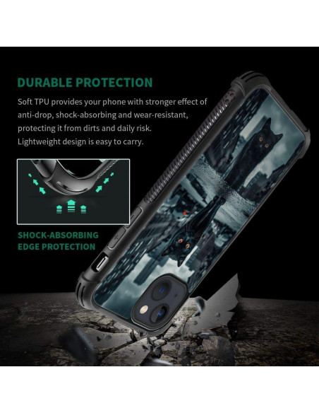 Funda Antichoque CARLOCA para iPhone 15 Gato Negro