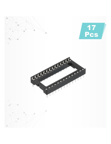 Adaptador de Zócalo DIP IC 17Pcs MECCANIXITY 2.54mm 15.24mm