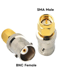 Adaptador Coaxial BNC Macho a SMA Hembra Boobrie - Paquete de 2 2
