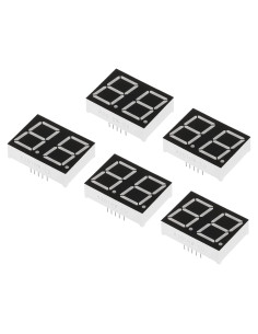 Tubo Digital LED PATIKIL 5 Piezas Anodo Común 2 Bit 3.3V Blanco