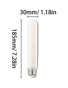 Bombilla LED E26 3W Tubular T185 Regulable 2700K 6 Unidades 2