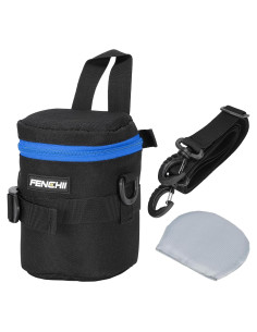 Funda para Lentes PATIKIL Neopreno Impermeable 9.5x13 cm Azul/Negro