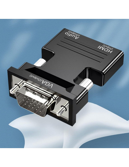 Adaptador VGA a HDMI CATSELURRY 1080p para PC y Proyector