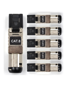 Conectores RJ45 Cat8 Blindados Sin Herramientas - Juego de 6