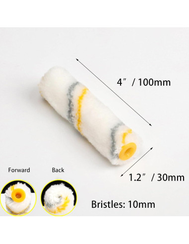 Cubiertas de rodillo de pintura KingOrigin 4" sin pelusa - 10 piezas