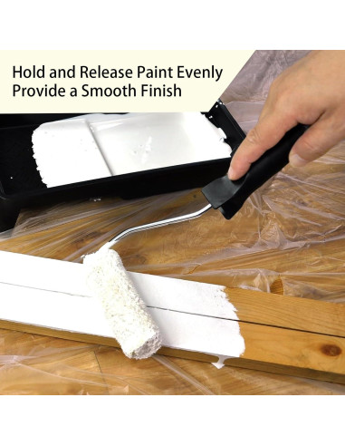 Cubiertas de rodillo de pintura KingOrigin 4" sin pelusa - 10 piezas