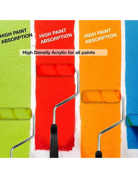 Cubiertas de rodillo de pintura KingOrigin 4" sin pelusa - 10 piezas