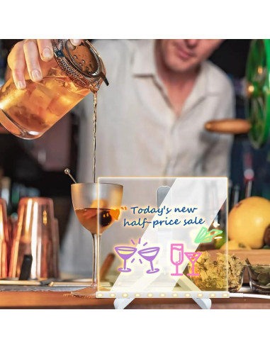 Tablero de Notas LED OneNine 20.1 cm Acrílico Brillante