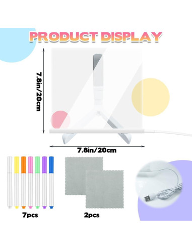 Tablero de Notas LED OneNine 20.1 cm Acrílico Brillante