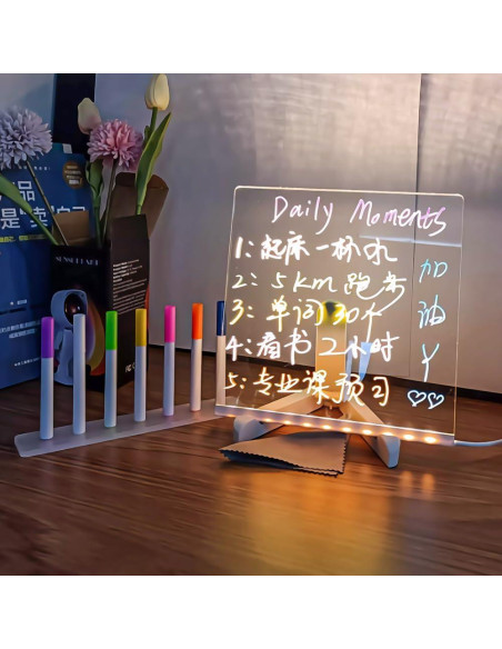 Tablero de Notas LED OneNine 20.1 cm Acrílico Brillante