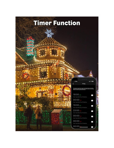 Luces de Hielo Inteligentes Brightown 10M 304 LED RGB para Exterior