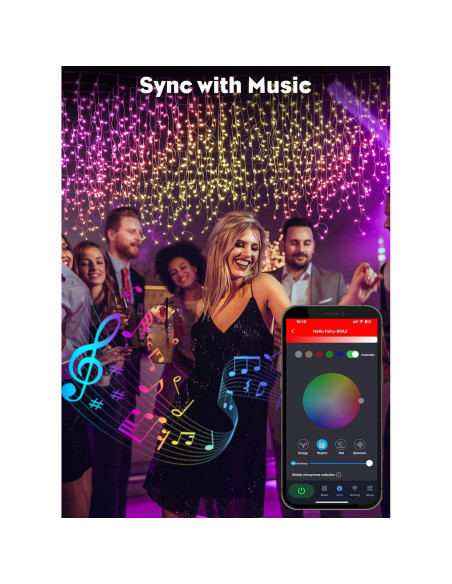 Luces de Hielo Inteligentes Brightown 10M 304 LED RGB para Exterior