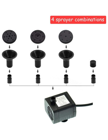 Fuente de Baño de Pájaros Solar Lewisia 1.5W con Bomba USB