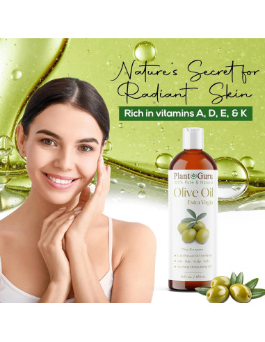 Aceite de Oliva Extra Virgen 236 ml Plant Guru - Puro y Natural