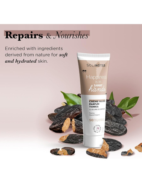 Crema de Manos Nutritiva Solinotes Tonka 30g - Hidratante con Karité