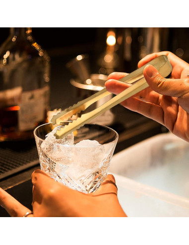 Juego de Cuchara y Pinzas para Hielo Akamino Dorado