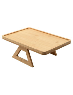 Mesa de bandeja para sofá Zalaxt wwy-tabel de madera acacia