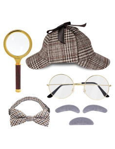 Disfraz de Detective HOVEOX con Sombrero y Accesorios