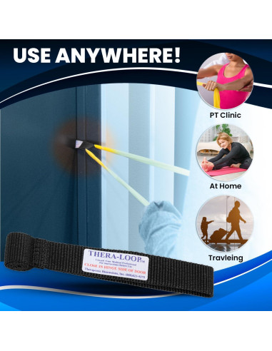 Anclajes de Puerta RangeMaster TheraLoop Antideslizante - Paquete de 2