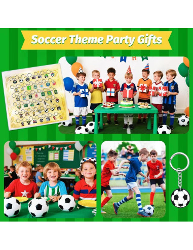 Llavero Personalizado Gibleitz 50PCS Fútbol Fiesta Cumpleaños