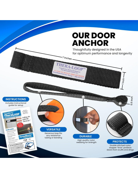 Anclajes de Puerta RangeMaster TheraLoop Antideslizante - Paquete de 2
