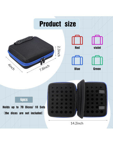 Funda de Almacenamiento de Dados Aoriher 4 Pack Gran Capacidad