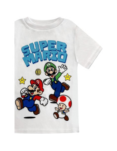 Conjunto de Pijamas 4 Piezas Super Mario Niños Talla 4-10 2