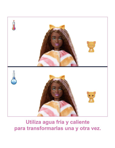 Muñeca Barbie Cutie Reveal Gato - 10 Sorpresas y Cambio de Color