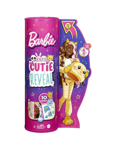 Muñeca Barbie Cutie Reveal Gato - 10 Sorpresas y Cambio de Color