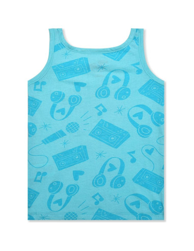 Pack 3 Camisetas Sin Mangas Niñas Trolls Poppy Rosa/Azul 3T