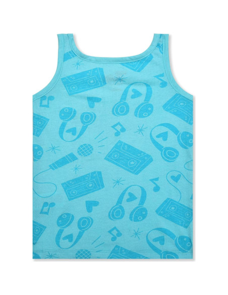 Pack 3 Camisetas Sin Mangas Niñas Trolls Poppy Rosa/Azul 3T