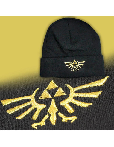 Beanie Triforce Zelda BioWorld Unisex 100% Acrílico Negro