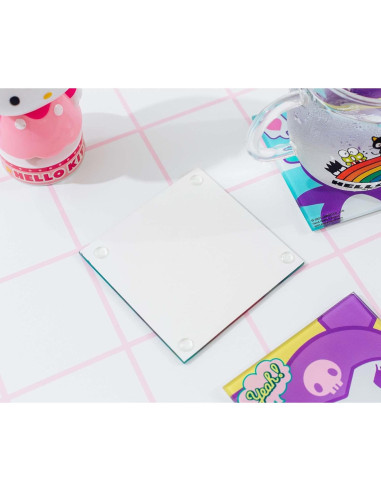 Set de 4 Posavasos de Vidrio Hello Kitty y Amigos - Silver Buffalo