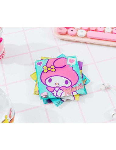 Set de 4 Posavasos de Vidrio Hello Kitty y Amigos - Silver Buffalo