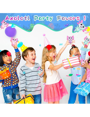 12 Juguetes Antiestrés Axolotl JellyArch - Silicona Multicolor