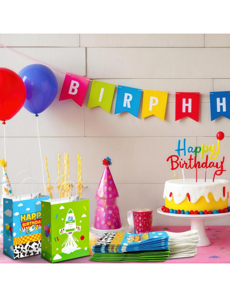 Bolsas de Regalo de Cuento de Dibujos Animados CHENRINDECO 24PCS