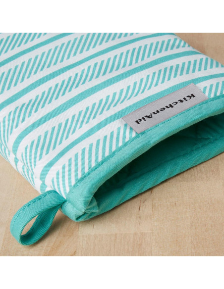 Juego de 2 Manoplas de Horno Mini KitchenAid Albany Aqua Sky