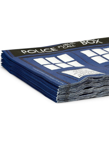 Servilletas de papel Doctor Who TARDIS - 20 unidades 16.5 cm