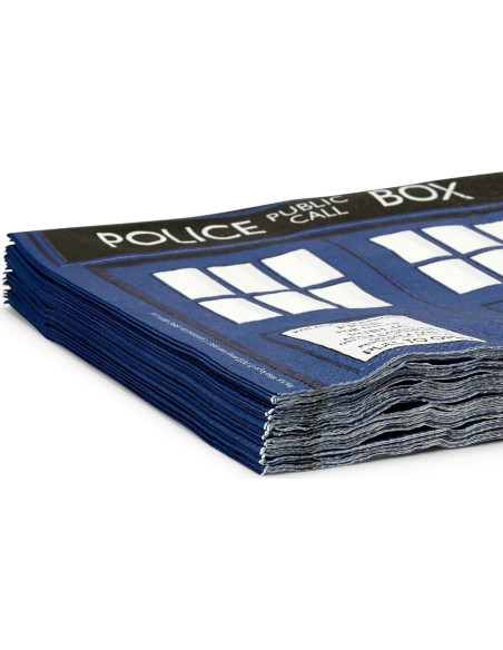 Servilletas de papel Doctor Who TARDIS - 20 unidades 16.5 cm