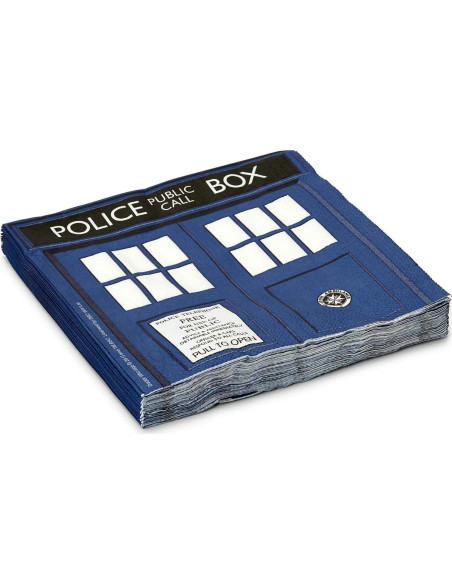 Servilletas de papel Doctor Who TARDIS - 20 unidades 16.5 cm
