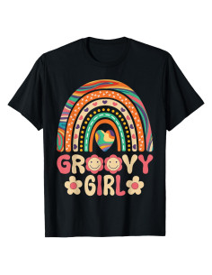 Disfraz Hippie Chica Groovy 60s/70s Ropa Retro Arcoíris