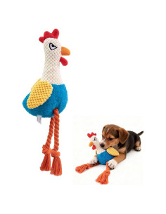 Juguete de Perro de Peluche PandySarp Gallo Azul 25cm