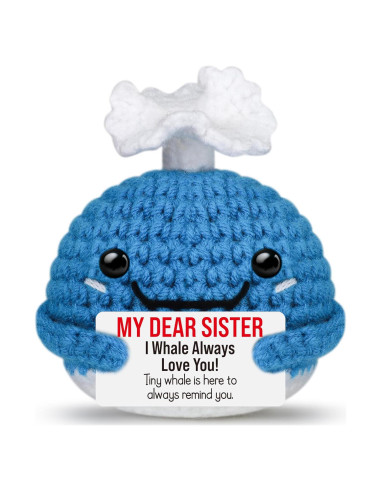 Ballena de Crochet Hecha a Mano para Hermanas - GwhyGifts