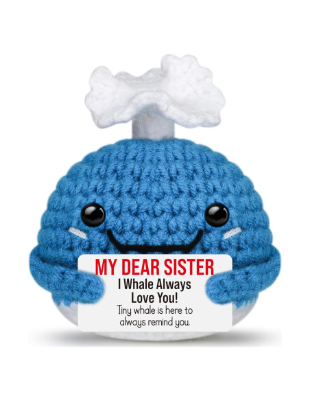 Ballena de Crochet Hecha a Mano para Hermanas - GwhyGifts