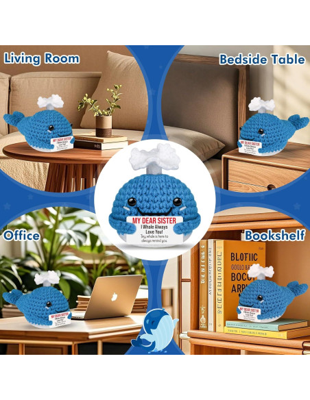 Ballena de Crochet Hecha a Mano para Hermanas - GwhyGifts