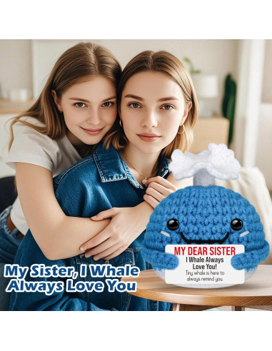 Ballena de Crochet Hecha a Mano para Hermanas - GwhyGifts