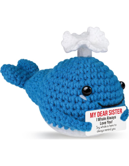 Ballena de Crochet Hecha a Mano para Hermanas - GwhyGifts