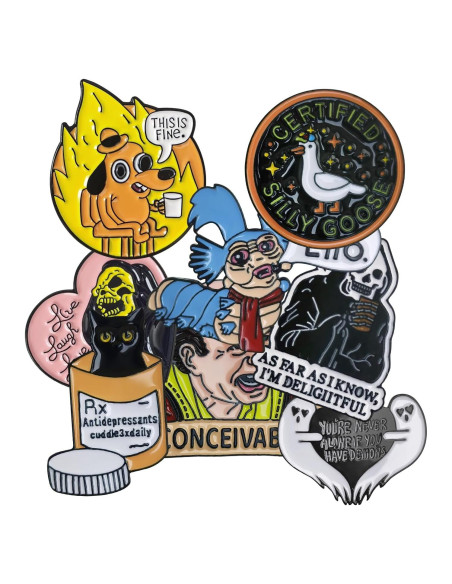 Pines de Esmalte Divertidos FR - Set de 5 Accesorios Creativos