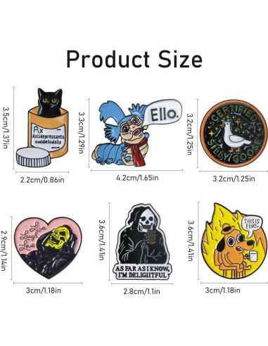 Pines de Esmalte Divertidos FR - Set de 5 Accesorios Creativos